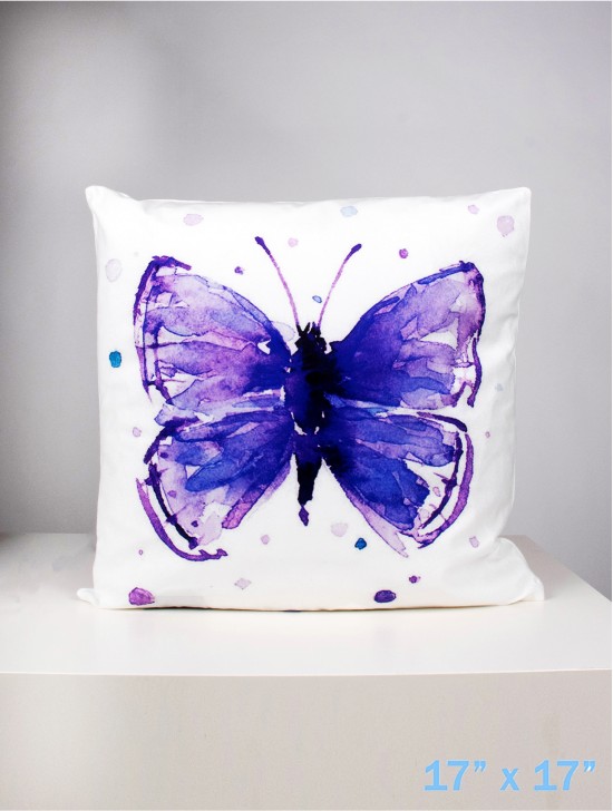 Butterfly Print Cushion & Filler